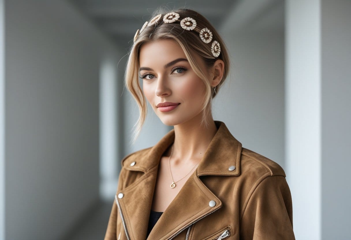 Read more about the article Sådan styler du din ruskindsjakke med håraccessories til din stil